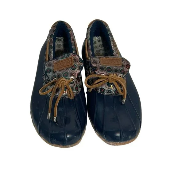 Sperry Top Siders Women Brown Size 10 Lace Up Waterproof Rubber Duck Boat Shoes - Picture 2 of 6